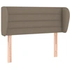 Image de vidaXL Tête de lit avec oreilles Taupe 83x23x78/88 cm Tissu