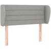 Image de vidaXL Tête de lit avec oreilles gris clair 103x23x78/88 cm Tissu