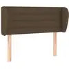 Image de vidaXL Tête de lit avec oreilles brun foncé 103x23x78/88 cm Tissu