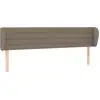 Image de vidaXL Tête de lit avec oreilles taupe 163x23x78/88 cm Tissu
