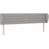 Image de vidaXL Tête de lit avec oreilles gris clair 183x23x78/88 cm Tissu