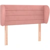 Image de vidaXL Tête de lit avec oreilles rose 93x23x78/88 cm velours
