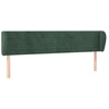 Image de vidaXL Tête de lit avec oreilles vert foncé 183x23x78/88 cm velours