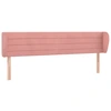 Image de vidaXL Tête de lit avec oreilles rose 183x23x78/88 cm velours