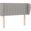 Image de vidaXL Tête de lit avec oreilles gris clair 83x23x78/88 cm Tissu