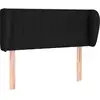 Image de vidaXL Tête de lit avec oreilles Noir 83x23x78/88 cm Tissu