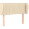 Image de vidaXL Tête de lit avec oreilles Crème 83x23x78/88 cm Tissu