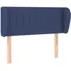 Image de vidaXL Tête de lit avec oreilles bleu 83x23x78/88 cm Tissu
