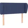 Image de vidaXL Tête de lit avec oreilles bleu 93x23x78/88 cm Tissu