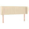 Image de vidaXL Tête de lit avec oreilles Crème 147x23x78/88 cm Tissu