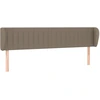 Image de vidaXL Tête de lit avec oreilles taupe 163x23x78/88 cm Tissu