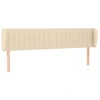 Image de vidaXL Tête de lit avec oreilles Crème 163x23x78/88 cm Tissu