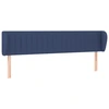 Image de vidaXL Tête de lit avec oreilles bleu 183x23x78/88 cm Tissu