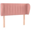 Image de vidaXL Tête de lit avec oreilles rose 93x23x78/88 cm velours