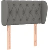 Image de vidaXL Tête de lit avec oreilles gris foncé 83x23x78/88 cm Tissu