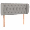 Image de vidaXL Tête de lit avec oreilles gris clair 93x23x78/88 cm Tissu