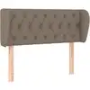 Image de vidaXL Tête de lit avec oreilles taupe 93x23x78/88 cm Tissu