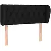 Image de vidaXL Tête de lit avec oreilles noir 103x23x78/88 cm Tissu