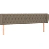 Image de vidaXL Tête de lit avec oreilles taupe 183x23x78/88 cm Tissu