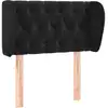 Image de vidaXL Tête de lit avec oreilles noir 83x23x78/88 cm velours