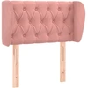 Image de vidaXL Tête de lit avec oreilles rose 83x23x78/88 cm velours