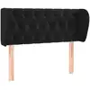 Image de vidaXL Tête de lit avec oreilles noir 103x23x78/88 cm velours