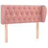 Image de vidaXL Tête de lit avec oreilles rose 103x23x78/88 cm velours