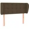 Image de vidaXL Tête de lit avec oreilles brun foncé 103x23x78/88 cm Tissu