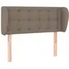 Image de vidaXL Tête de lit avec oreilles taupe 103x23x78/88 cm Tissu