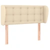 Image de vidaXL Tête de lit avec oreilles Crème 103x23x78/88 cm Tissu