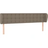 Image de vidaXL Tête de lit avec oreilles taupe 163x23x78/88 cm Tissu