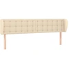 Image de vidaXL Tête de lit avec oreilles Crème 183x23x78/88 cm Tissu