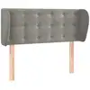 Image de vidaXL Tête de lit avec oreilles gris clair 83x23x78/88 cm velours