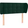 Image de vidaXL Tête de lit avec oreilles vert foncé 93x23x78/88 cm velours