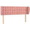 Image de vidaXL Tête de lit avec oreilles rose 147x23x78/88 cm velours