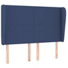 Image de vidaXL Tête de lit avec oreilles bleu 147x23x118/128 cm Tissu