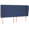 Image de vidaXL Tête de lit avec oreilles bleu 163x23x118/128 cm Tissu