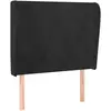 Image de vidaXL Tête de lit avec oreilles noir 103x23x118/128 cm velours