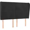 Image de vidaXL Tête de lit avec oreilles noir 147x23x118/128 cm velours