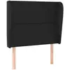 Image de vidaXL Tête de lit avec oreilles Noir 83x23x118/128 cm Similicuir