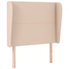 Image de vidaXL Tête de lit avec oreilles Cappuccino-Brun 103x23x118/128cm Similicuir