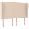 Image de vidaXL Tête de lit avec oreilles Cappuccino-Brun 147x23x118/128cm Similicuir