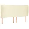 Image de vidaXL Tête de lit avec oreilles Crème 183x23x118/128 cm Similicuir