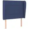 Image de vidaXL Tête de lit avec oreilles bleu 83x23x118/128 cm Tissu