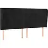 Image de vidaXL Tête de lit avec oreilles noir 203x23x118/128 cm velours