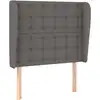 Image de vidaXL Tête de lit avec oreilles Gris 83x23x118/128 cm Similicuir