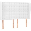 Image de vidaXL Tête de lit avec oreilles blanc 147x23x118/128 cm similicuir