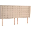 Image de vidaXL Tête de lit avec oreilles Cappuccino-Brun 183x23x118/128cm Similicuir