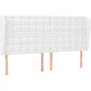Image de vidaXL Tête de lit avec oreilles blanc 203x23x118/128 cm similicuir