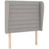 Image de vidaXL Tête de lit avec oreilles gris clair 83x23x118/128 cm Tissu